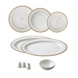 Jumbo Lineda Gold 55 Parça 12 Kişilik Yemek Takımı görseli 4