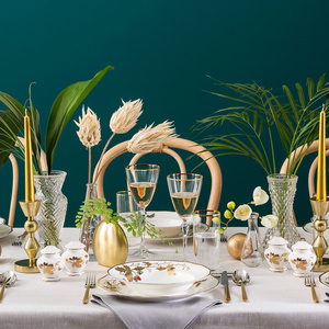 Jumbo Golden Butterfly 61 Parça 12 Kişilik Bone Yemek Takımı görseli 21