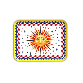 Baci Milano Dolce Vita Güneş Desenli Metal Dikdörtgen Tepsi 20X25 cm