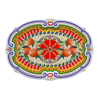 Baci Milano Dolce Vita Oval Servis Tabağı / Tepsi 50 cm, Melamin