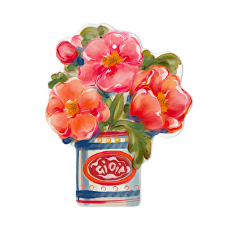Baci Milano Dolce Far Niente Çiçekli Vazo Desenli Asılabilir Melamin Kesme Tahtası Orta Boy 24 x 29 cm
