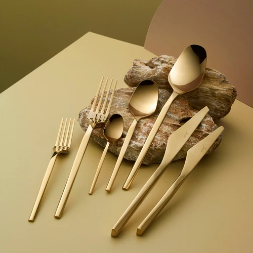 Jumbo Jumbo 5100 Quartz Titanyum Gold 12 Kişilik 84 Parça Çatal Kaşık Bıçak Takımı