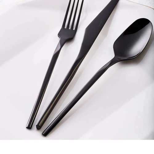 Jumbo Jumbo 5100 Quartz Titanyum Siyah 12 Kişilik 84 Parça Çatal Kaşık Bıçak Takımı