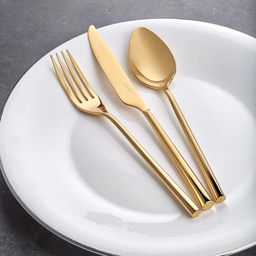Jumbo Jumbo 1001 Titanyum Gold 12 Kişilik 84 Parça Çatal Kaşık Bıçak Takımı