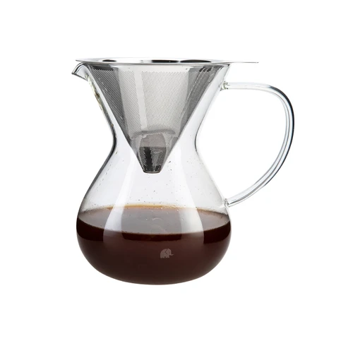 Jumbo Jumbo Glory 850 Ml Çelik Süzgeçli Cam Kahve Demleme Ekipmanı