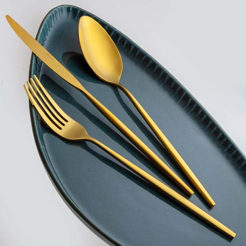 Jumbo Jumbo 5900 Infinity Titanyum Gold 12 Kişilik 84 Parça Çatal Kaşık Bıçak Takımı