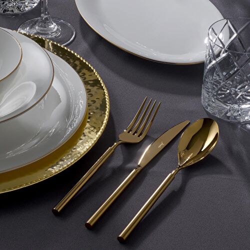 Jumbo 6000 Roller Titanyum Mat Gold 12 Kişilik 84 Parça Çatal Kaşık Bıçak Takımı Jumbo 6000 Roller Titanyum Mat Gold 12 Kişilik 84 Parça Çatal Kaşık Bıçak Takımı