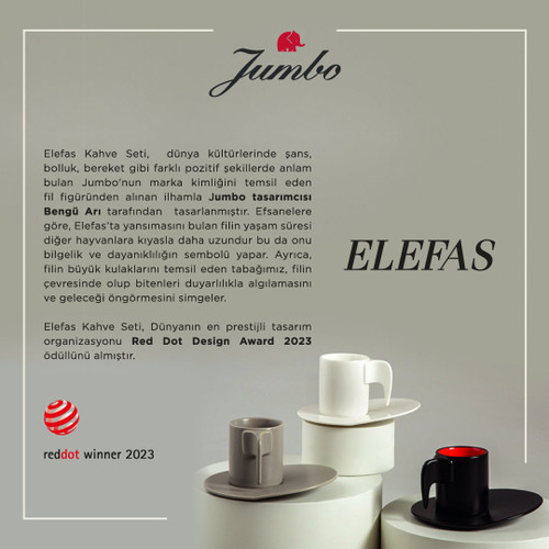 Jumbo Jumbo Elefas Yeşil Tek Kişilik Fincan Takımı