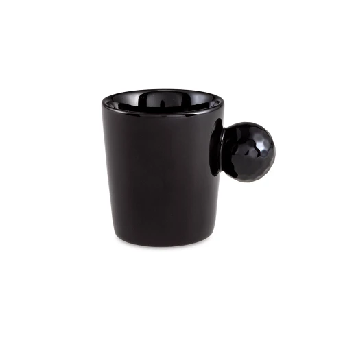 Jumbo Jumbo Golf Line Siyah 2'li Tabaklı Kahve Fincan Takımı 90 ml