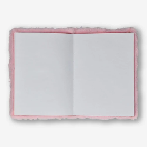Flying Tiger Copenhagen Pembe Peluş Çizgisiz A5 Defter