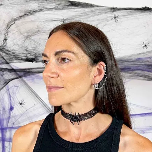 Flying Tiger Copenhagen Örümcek Şeklinde Metal Küpe