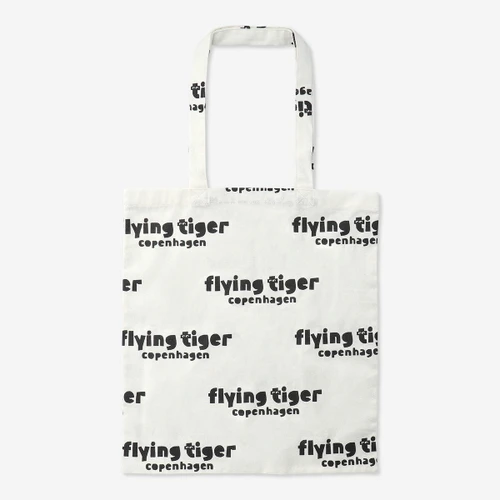 Flying Tiger Copenhagen Flying Tiger Copenhagen Logolu Bez Çanta