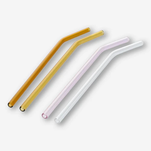 Flying Tiger Copenhagen 4'lü Çok Renkli Cam Pipet Seti 23 cm