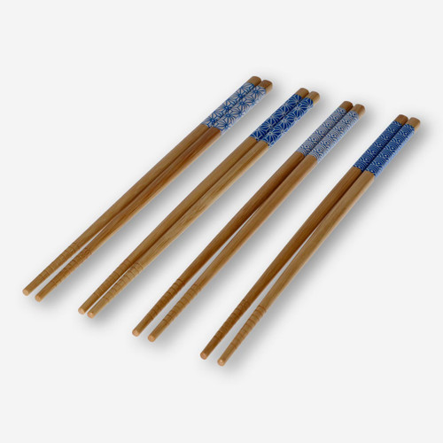 Flying Tiger Copenhagen 4'lü Mavi Bambu Chopstick Seti