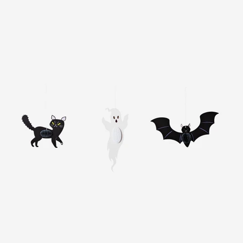 Flying Tiger Copenhagen Halloween Temalı 3'lü Petek Süs Seti