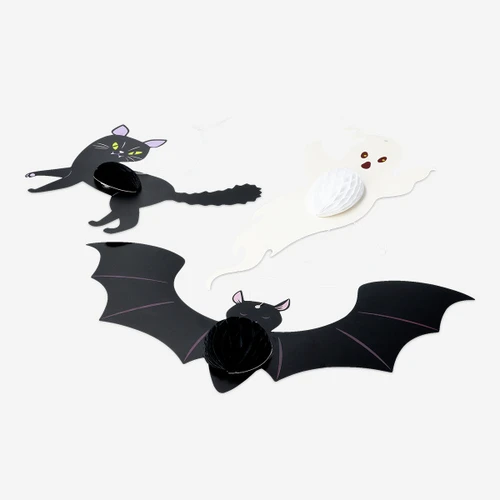 Flying Tiger Copenhagen Halloween Temalı 3'lü Petek Süs Seti