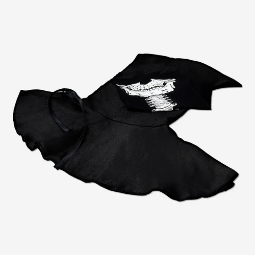 Flying Tiger Copenhagen Siyah Pelerin ve İskeletli Bandana Seti