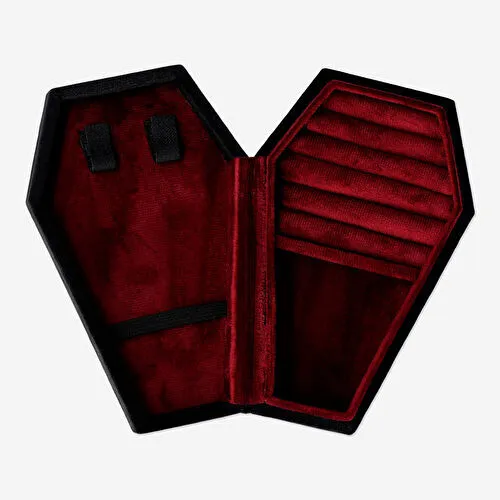 Flying Tiger Copenhagen Tabut Şeklinde Siyah Kadife Takı Kutusu