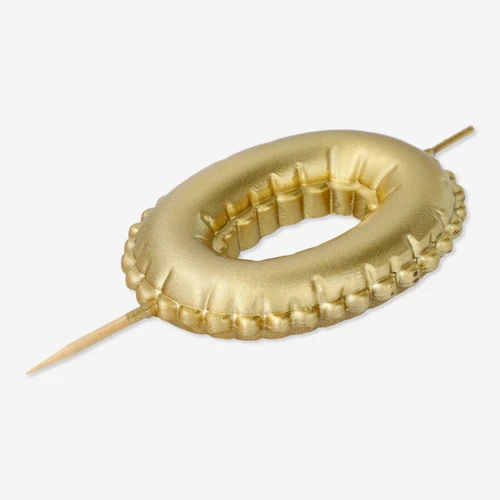 Flying Tiger Copenhagen 0 Numaralı Altın Rengi Pasta Mumu