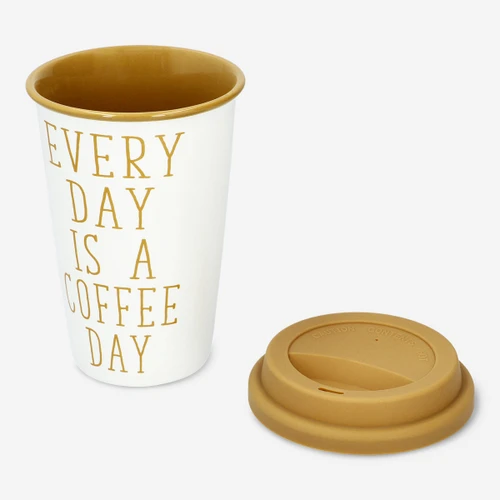 Flying Tiger Copenhagen Silikon Kapaklı Seramik Mug