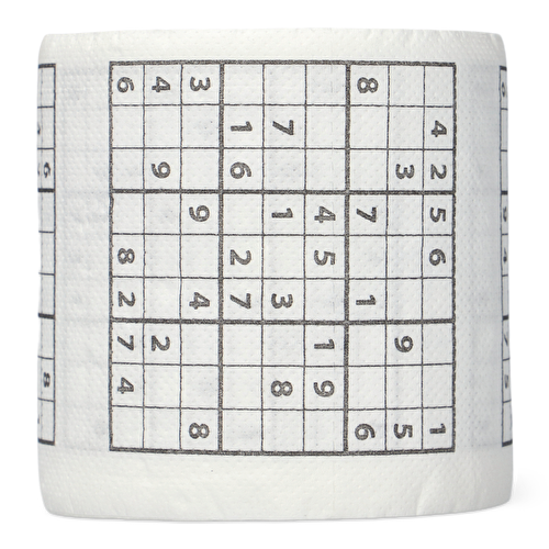Flying Tiger Copenhagen Sudoku Desenli Beyaz Tuvalet Kağıdı