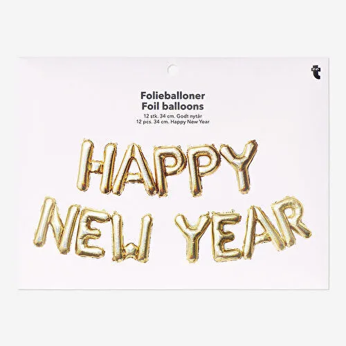 Flying Tiger Copenhagen Happy New Year Yazılı Balonlu Asma Süs Flying Tiger Copenhagen Happy New Year Yazılı Balonlu Asma Süs