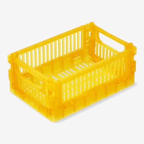 Flying Tiger Copenhagen Turuncu Şeffaf Katlanabilir Plastik Kasa 15 cm x 10 cm