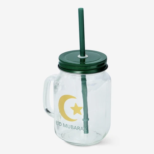 Flying Tiger Copenhagen Pipetli Kapaklı Meşrubat Bardağı 450 ml