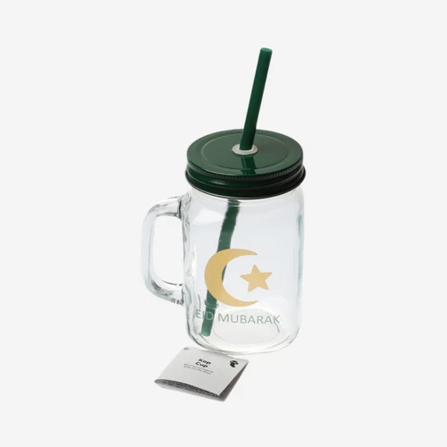 Flying Tiger Copenhagen Pipetli Kapaklı Meşrubat Bardağı 450 ml