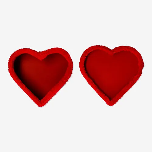 Flying Tiger Copenhagen Kırmızı Kalp Şekilli Peluş Hediye Kutusu Flying Tiger Copenhagen Kırmızı Kalp Şekilli Peluş Hediye Kutusu