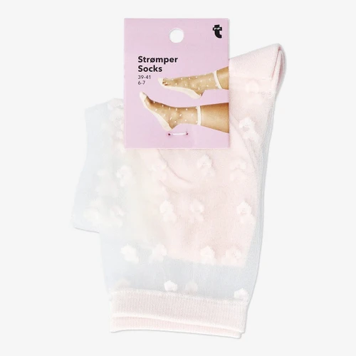 Flying Tiger Copenhagen Kalpli Transparan Pembe Çorap 39/41