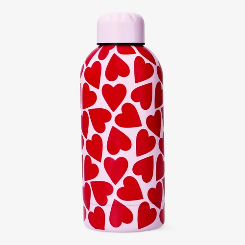 Flying Tiger Copenhagen Kalp Desenli Paslanmaz Çelik Matara 550 ml