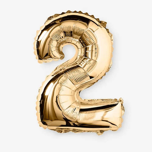 Flying Tiger Copenhagen 2 Numaralı Gold Folyo Balon