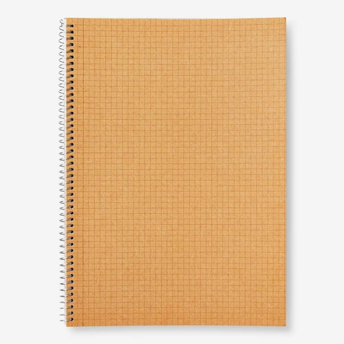 Flying Tiger Copenhagen Spiralli Kareli Kraft Kapaklı Defter A4