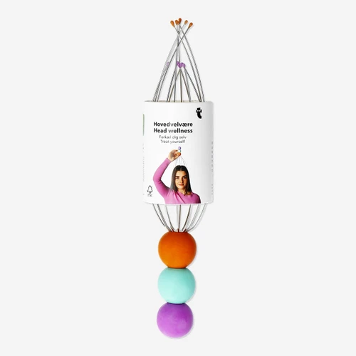 Flying Tiger Copenhagen Çok Renkli Ahşap Uçlu Kafa Masaj Aleti 24 cm