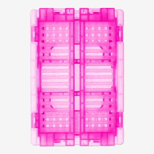 Flying Tiger Copenhagen Katlanabilir Açık Pembe Parlak Plastik Kasa 15 cm x 10 cm