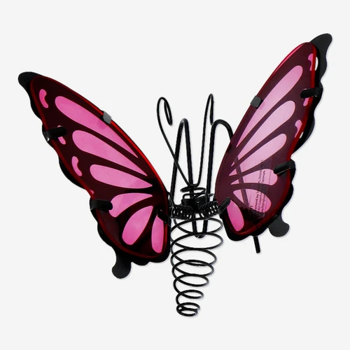Flying Tiger Copenhagen Pembe Metal Kelebek Şeklinde Saksı Süsü