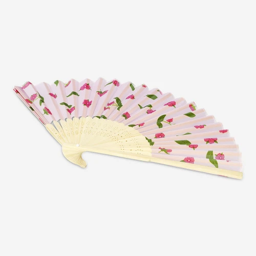 Flying Tiger Copenhagen Pembe Kiraz Çiçeği Desenli Katlanabilir Bambu Yelpaze