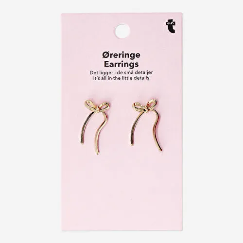 Flying Tiger Copenhagen Büyük Fiyonk Şeklinde Gold Küpe