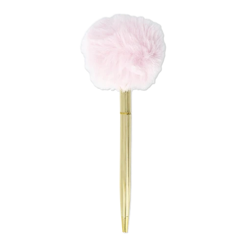 Flying Tiger Copenhagen Pembe Ponpon Detaylı Gold Tükenmez Kalem