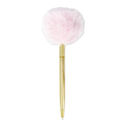 Flying Tiger Copenhagen Pembe Ponpon Detaylı Gold Tükenmez Kalem