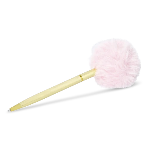 Flying Tiger Copenhagen Pembe Ponpon Detaylı Gold Tükenmez Kalem