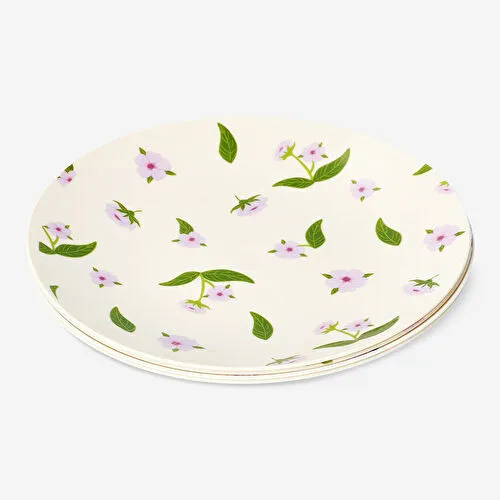 Flying Tiger Copenhagen 4'lü Kiraz Çiçeği Desenli Plastik Tabak Seti