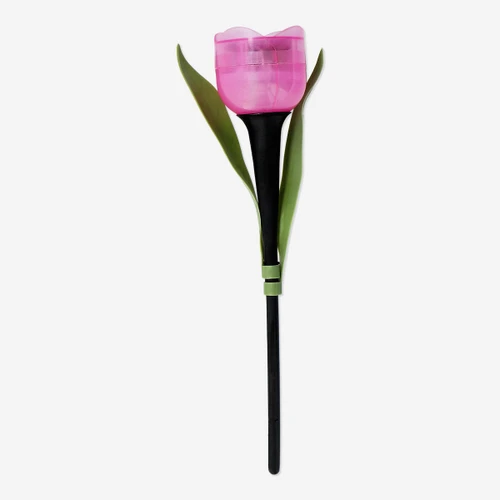 Flying Tiger Copenhagen Güneş Enerjisiyle Çalışan Pembe Lale Şeklinde Lamba
