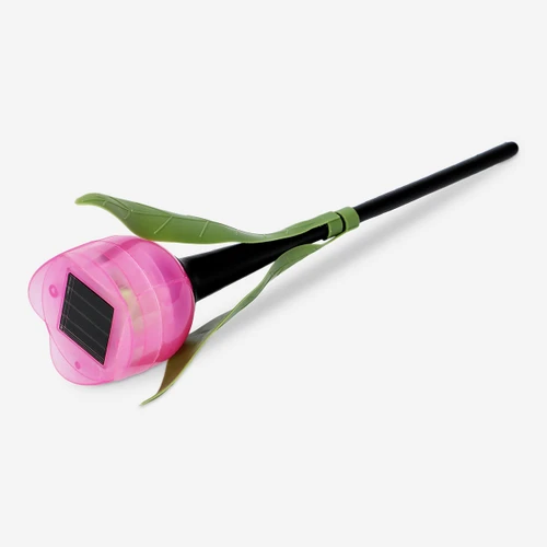 Flying Tiger Copenhagen Güneş Enerjisiyle Çalışan Pembe Lale Şeklinde Lamba