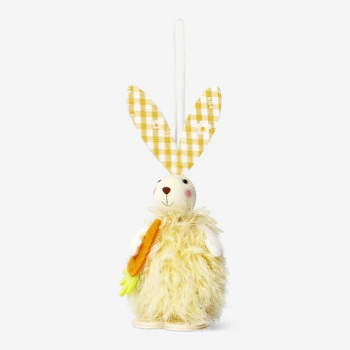 Flying Tiger Copenhagen Havuç Taşıyan Dekoratif Sarı Tavşan 14 cm