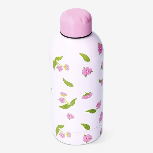 Flying Tiger Copenhagen Pembe Kiraz Çiçeği Desenli Matara 550 ml