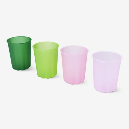Flying Tiger Copenhagen 4'lü Çok Renkli Mat Plastik Bardak Seti