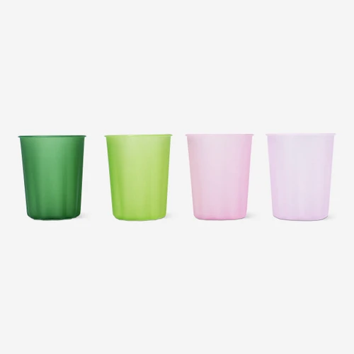 Flying Tiger Copenhagen 4'lü Çok Renkli Mat Plastik Bardak Seti