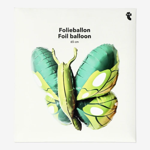 Flying Tiger Copenhagen Yeşil Kelebek Şeklinde Folyo Balon